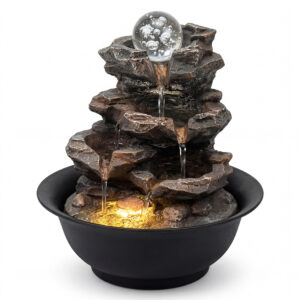 Spector LED Tabletop Water Fountain with Glass Ball and Remote Control