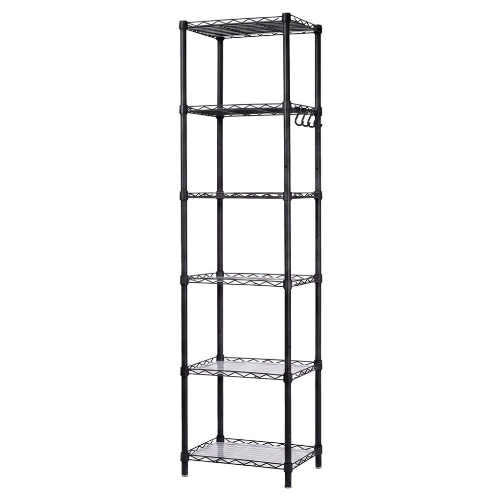 Levede 6-Tier Wire Storage Shelving Unit, 161cm – Black