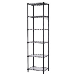 Levede 6-Tier Wire Storage Shelving Unit, 161cm – Black