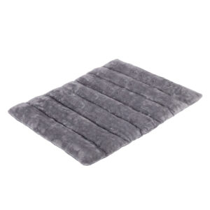 PaWz Large Plush Dog Bed Mat with Water-Resistant Base – Grey