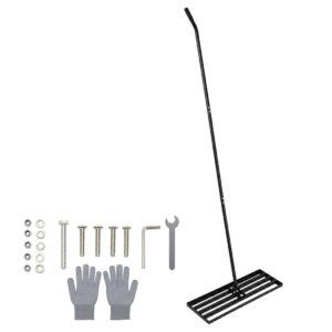 Lambu Heavy Duty Lawn Levelling Rake, 75 x 25cm Steel Head