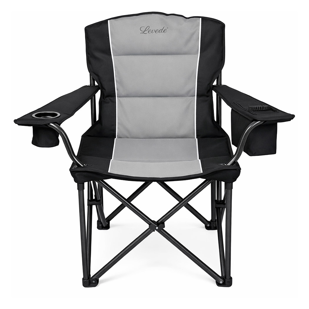 Levede Heavy Duty Folding Camping Chair, 200kg Capacity, Oversized Seat - Image 2