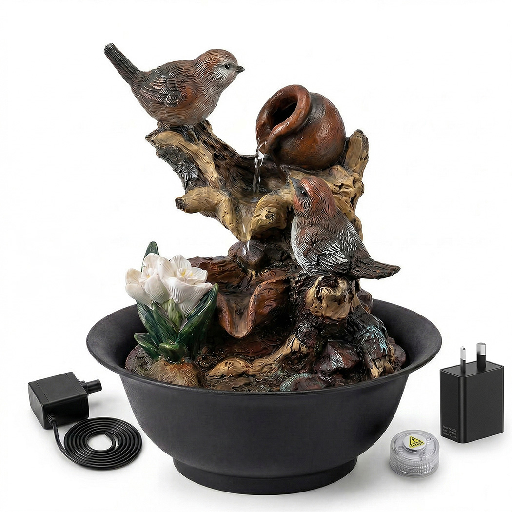 Spector LED Bird Tabletop Water Fountain with Colour-Changing Light - Image 2