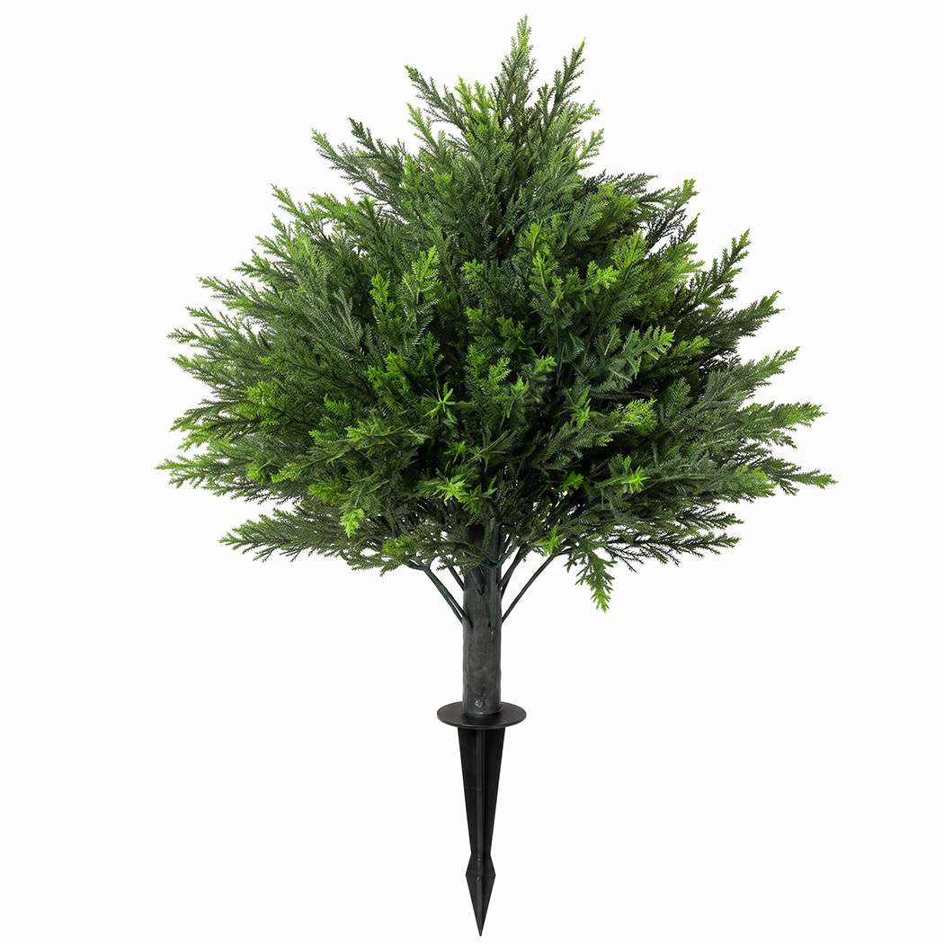 Lambu Artificial Cedar Topiary Balls with Ground Spikes, Set of 2 - Image 2