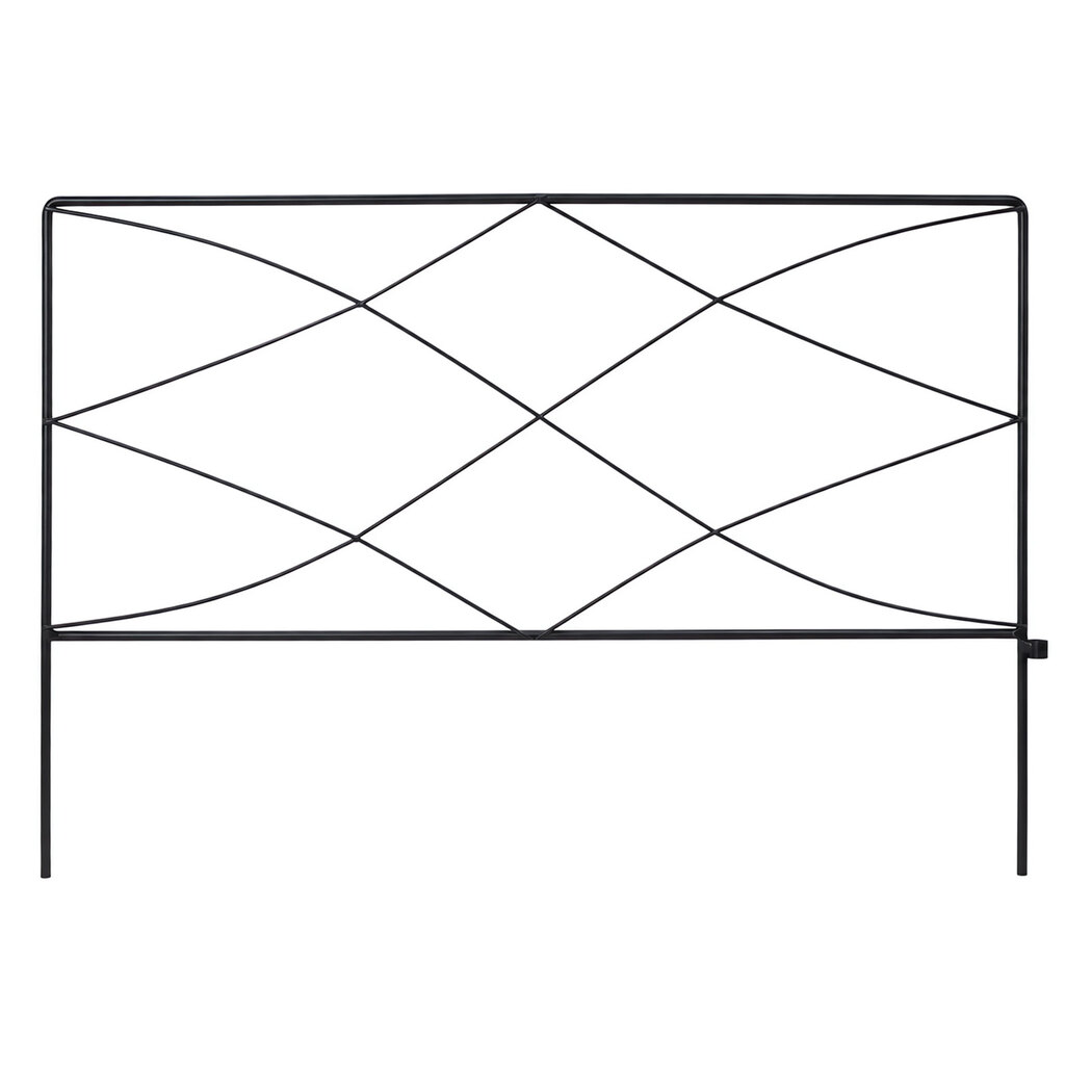 Lambu 5-Piece Steel Garden Fence Border Panels – Black - Image 2