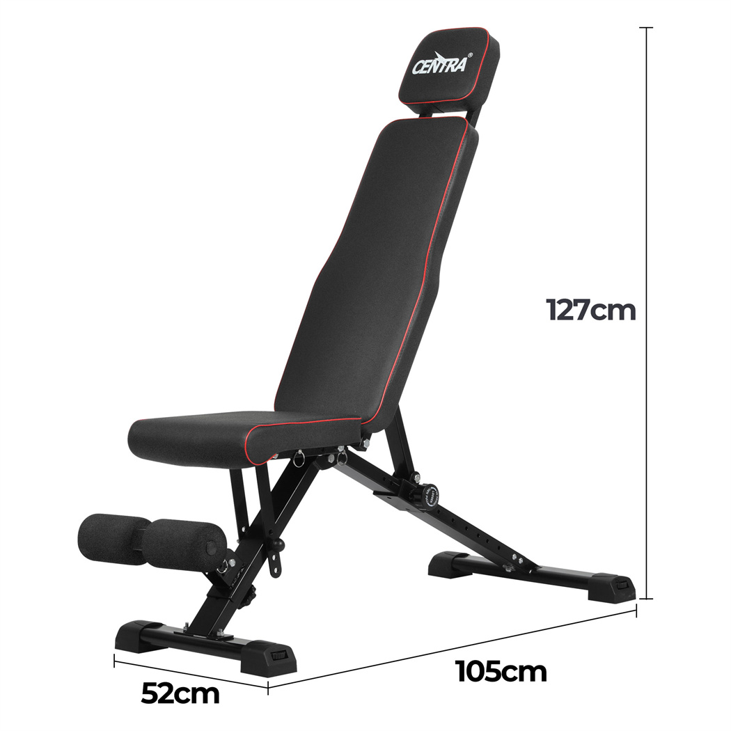 Centra Adjustable Folding Weight Bench with Incline, Flat and Decline Positions - Image 3