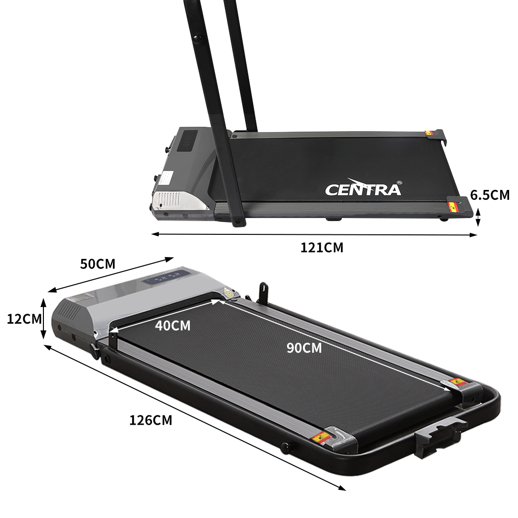 Centra Grey Under-Desk Walking Treadmill with LED Display and Remote - Image 3