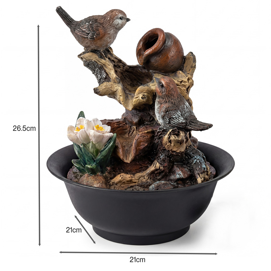 Spector LED Bird Tabletop Water Fountain with Colour-Changing Light - Image 3