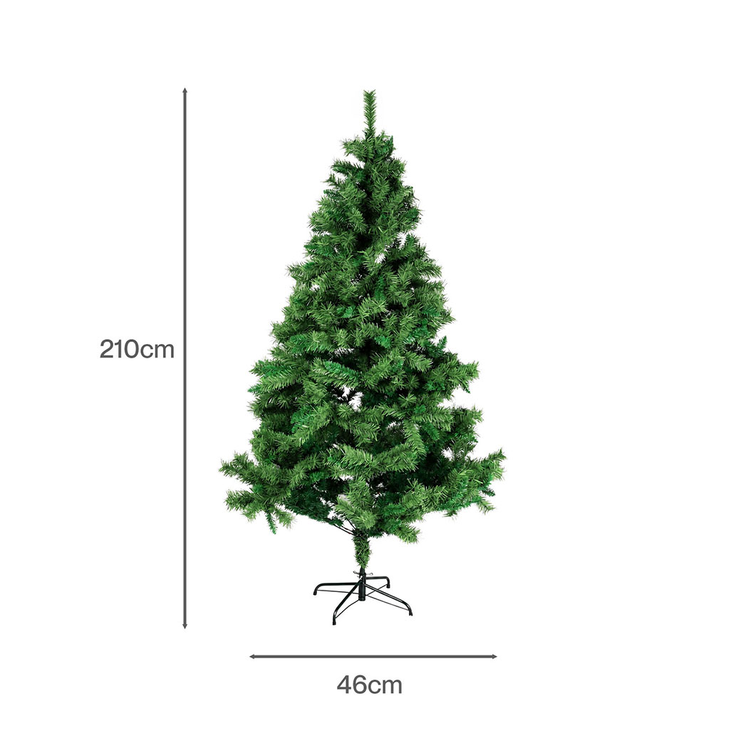 Santaco 2.1m Slim Artificial Christmas Tree with 797 PVC Tips - Image 3