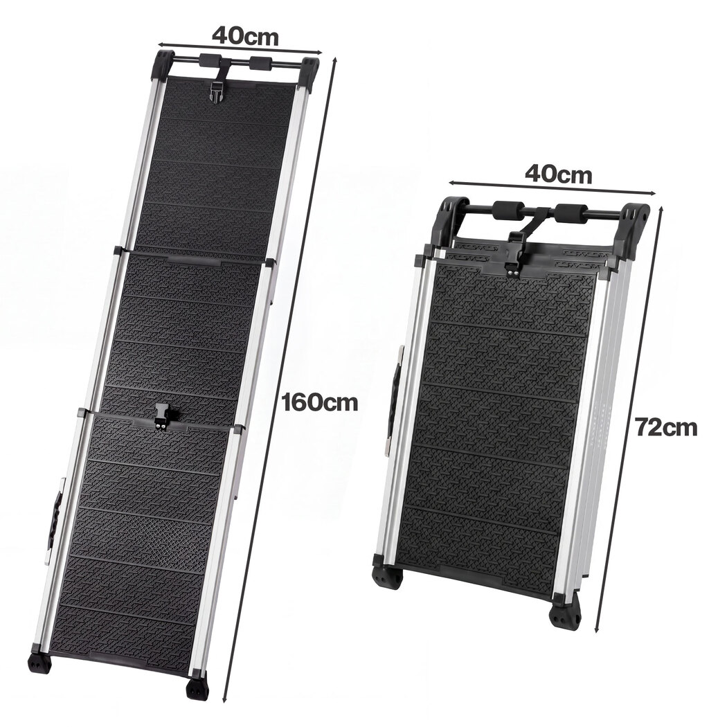 PaWz Extendable Folding Dog Ramp with Non-Slip Surface – Black - Image 3