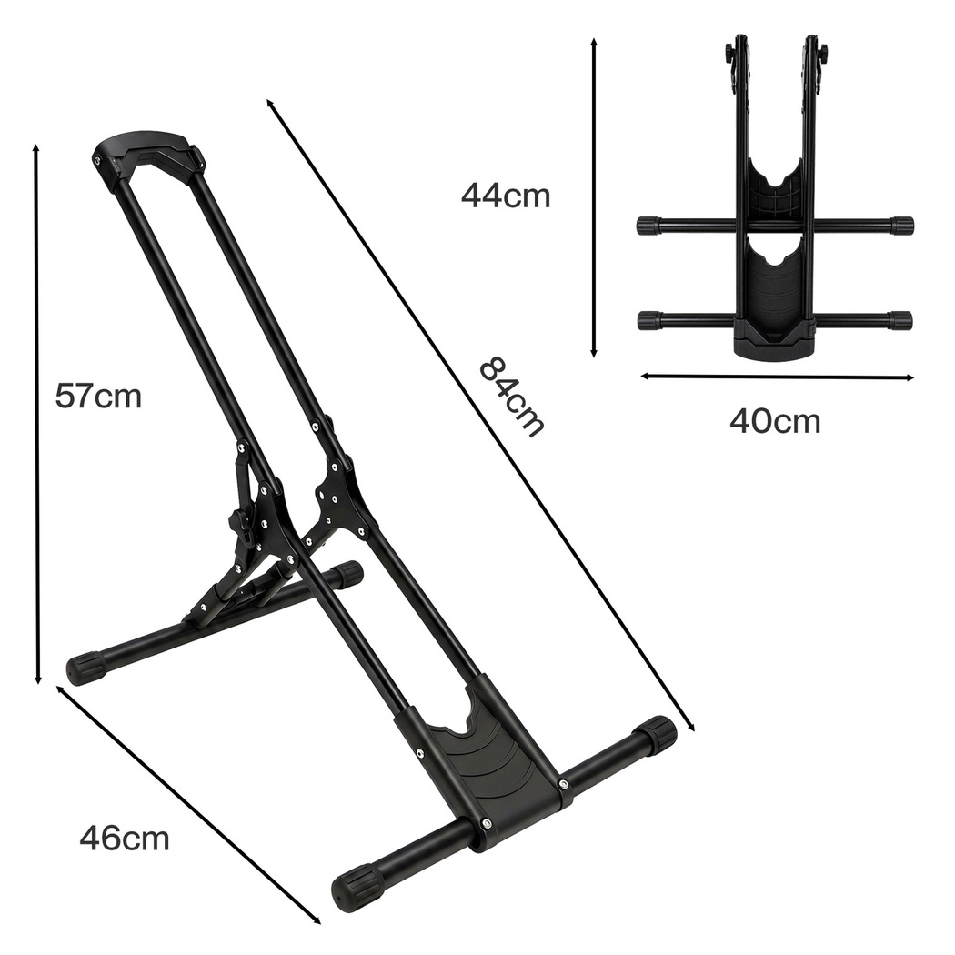 Monvelo Foldable Floor Bike Stand for 16–29 Inch Bicycles – Black - Image 3
