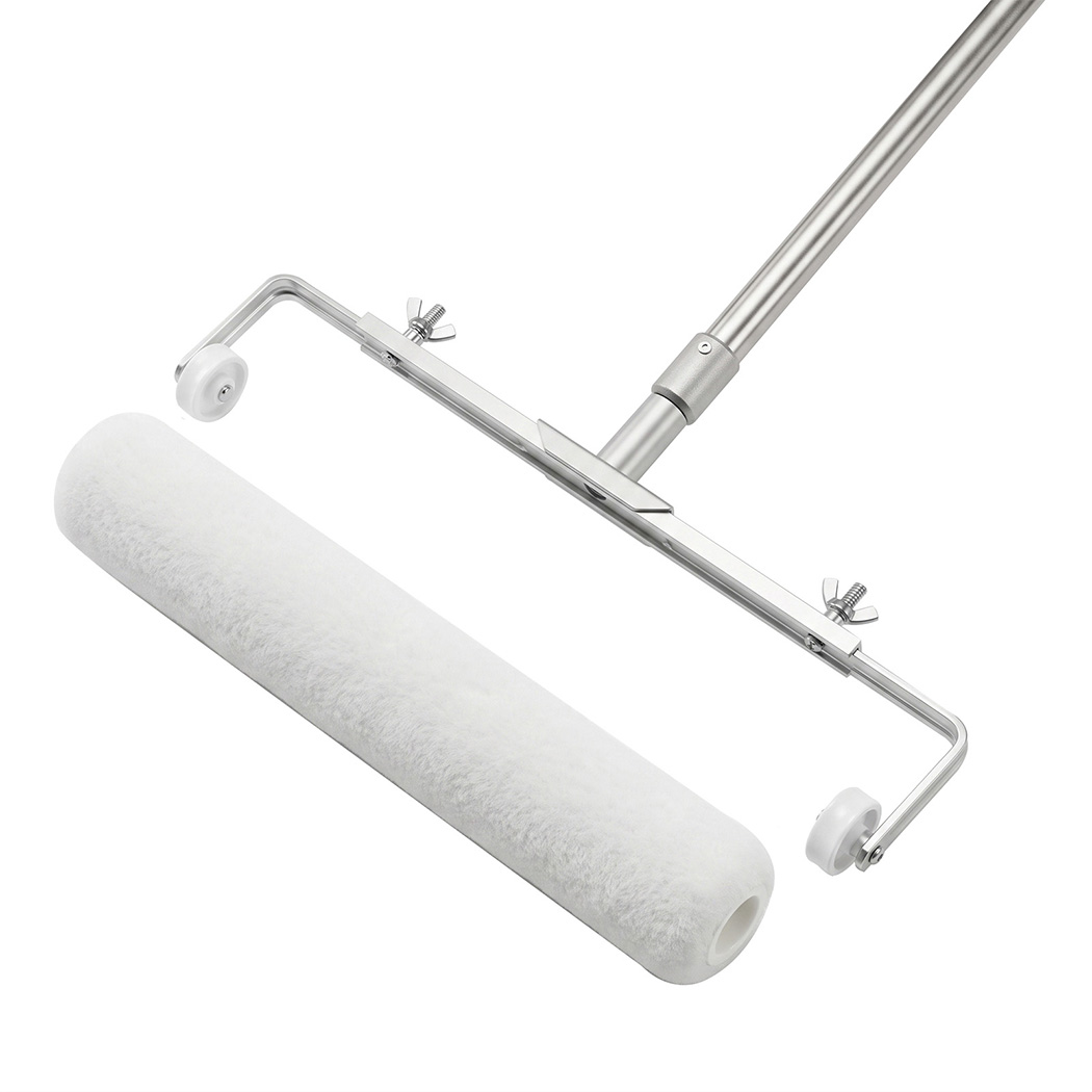 Traderight 13-Piece Paint Roller Set with Extendable Pole and Wheeled Tray - Image 4