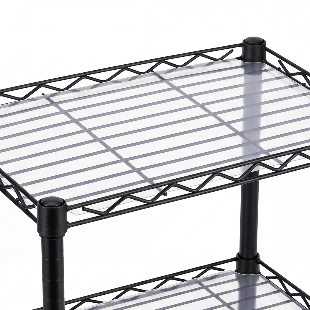 Levede 6-Tier Wire Storage Shelving Unit, 161cm – Black - Image 4