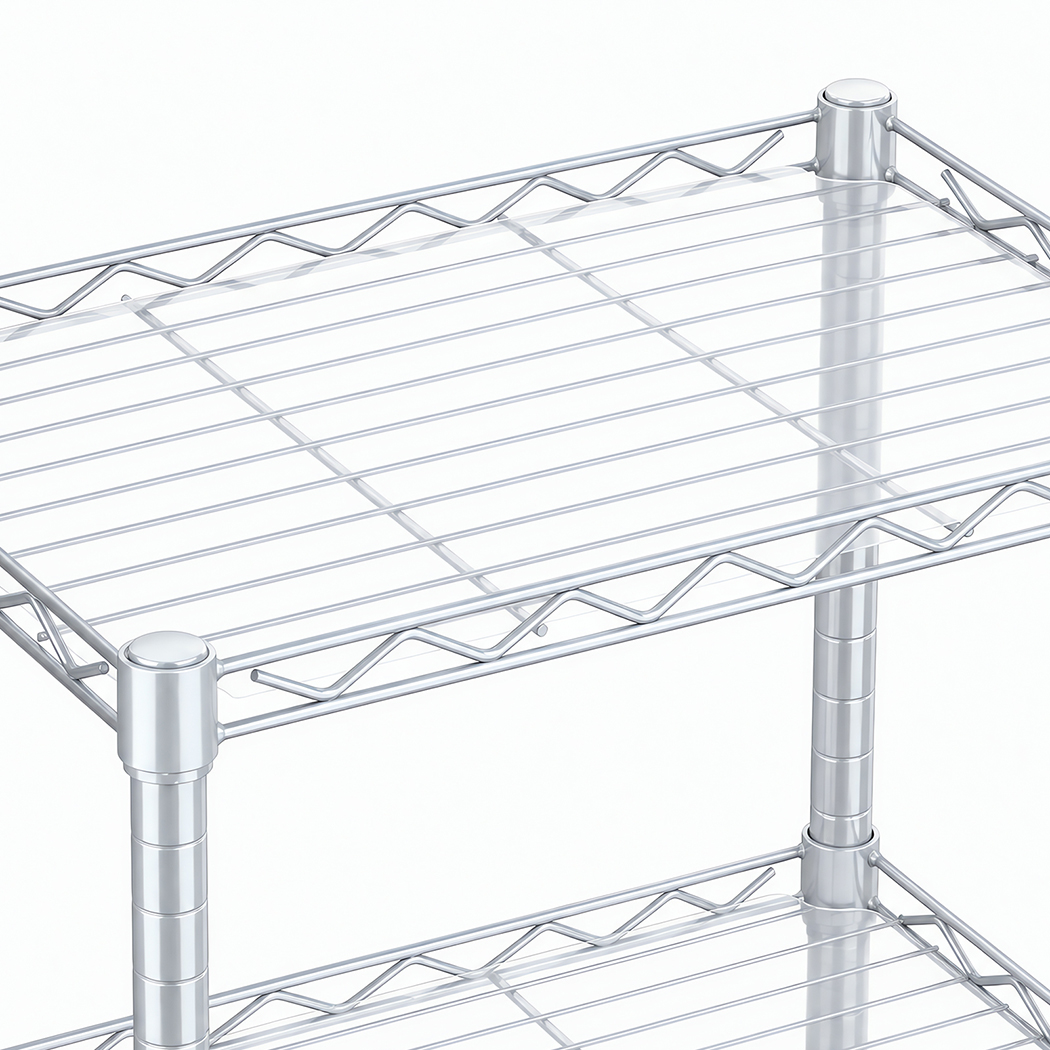 Levede 6-Tier Adjustable Steel Shelving Rack, 161cm – Silver - Image 4