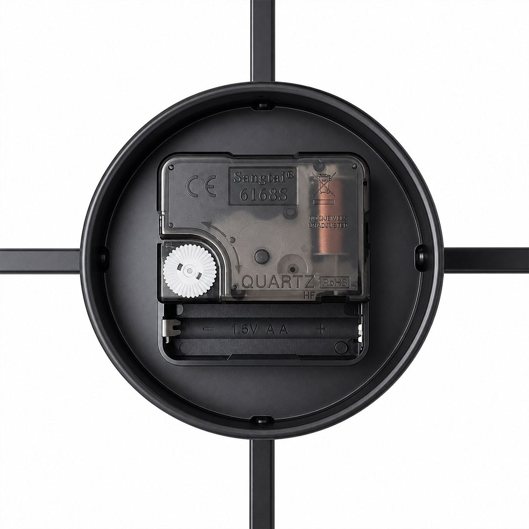 Yezi 40cm Silent Quartz Wall Clock with Easy-Read Dial – Black - Image 5