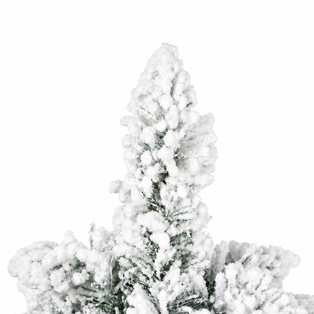 Santaco 49cm Snow-Flocked Mini Christmas Tree with LED Lights - Image 6