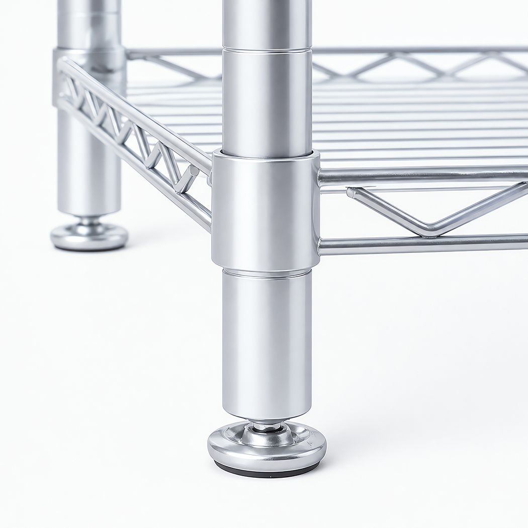 Levede 6-Tier Adjustable Steel Shelving Rack, 161cm – Silver - Image 6