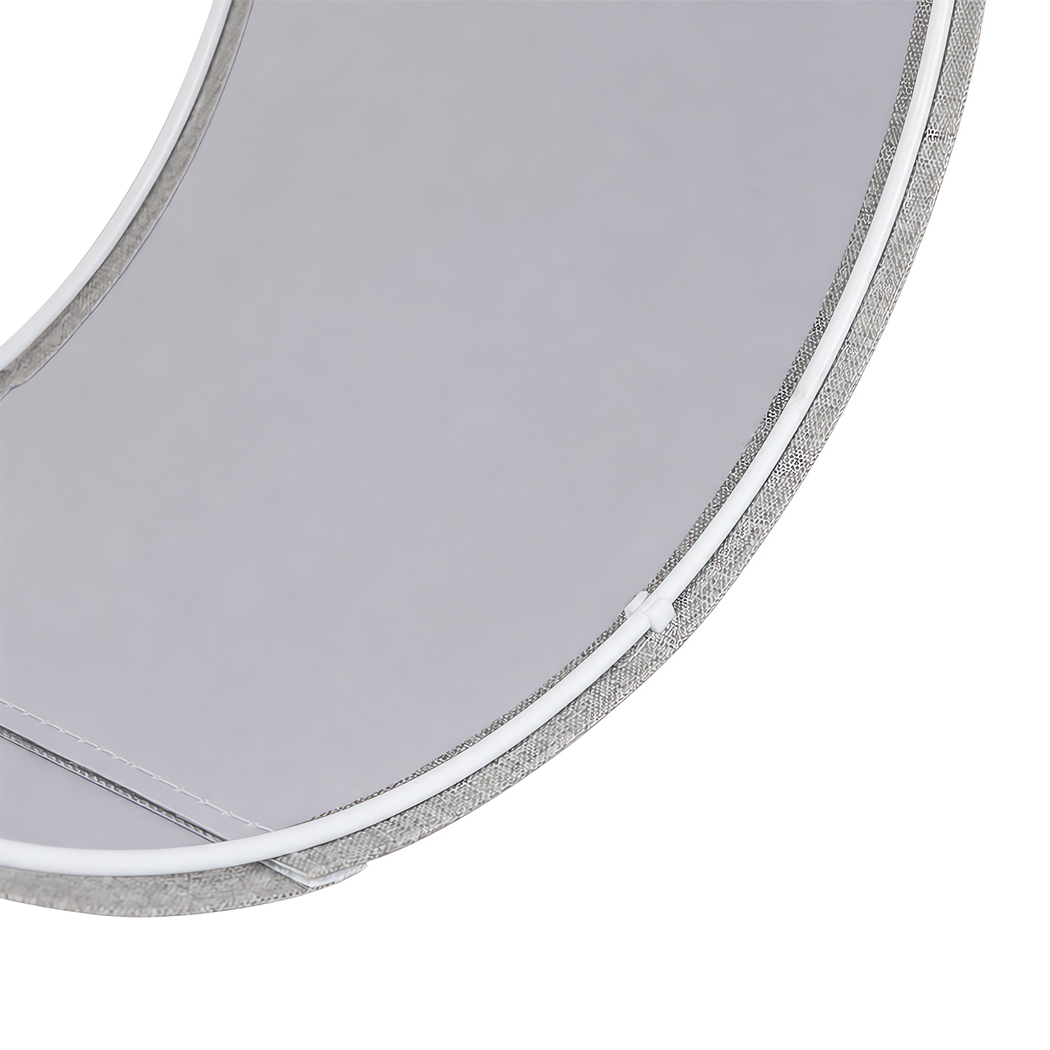 Emitto 4-Piece Grey Linen Drum Lamp Shade Set with E26/E27 and E14 Rings - Image 6