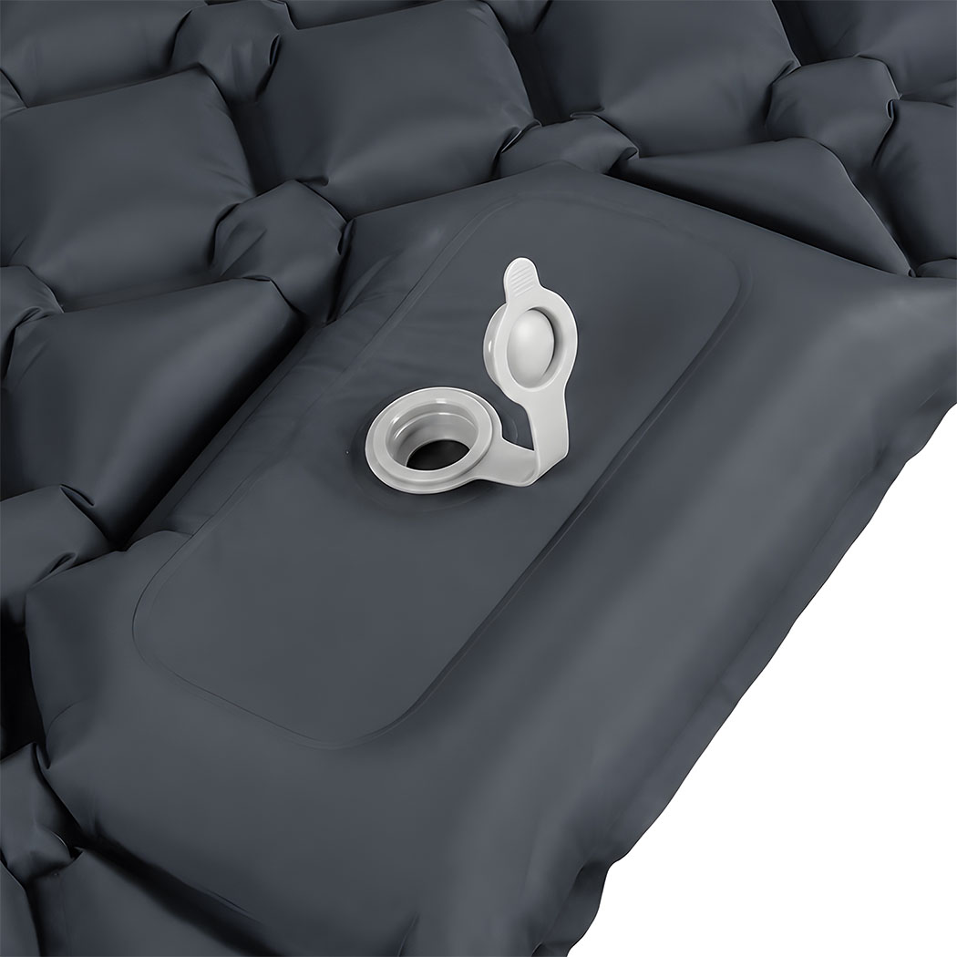 DreamZ Double Camping Mattress with Built In Pump, 40D Nylon TPU, Grey - Image 6